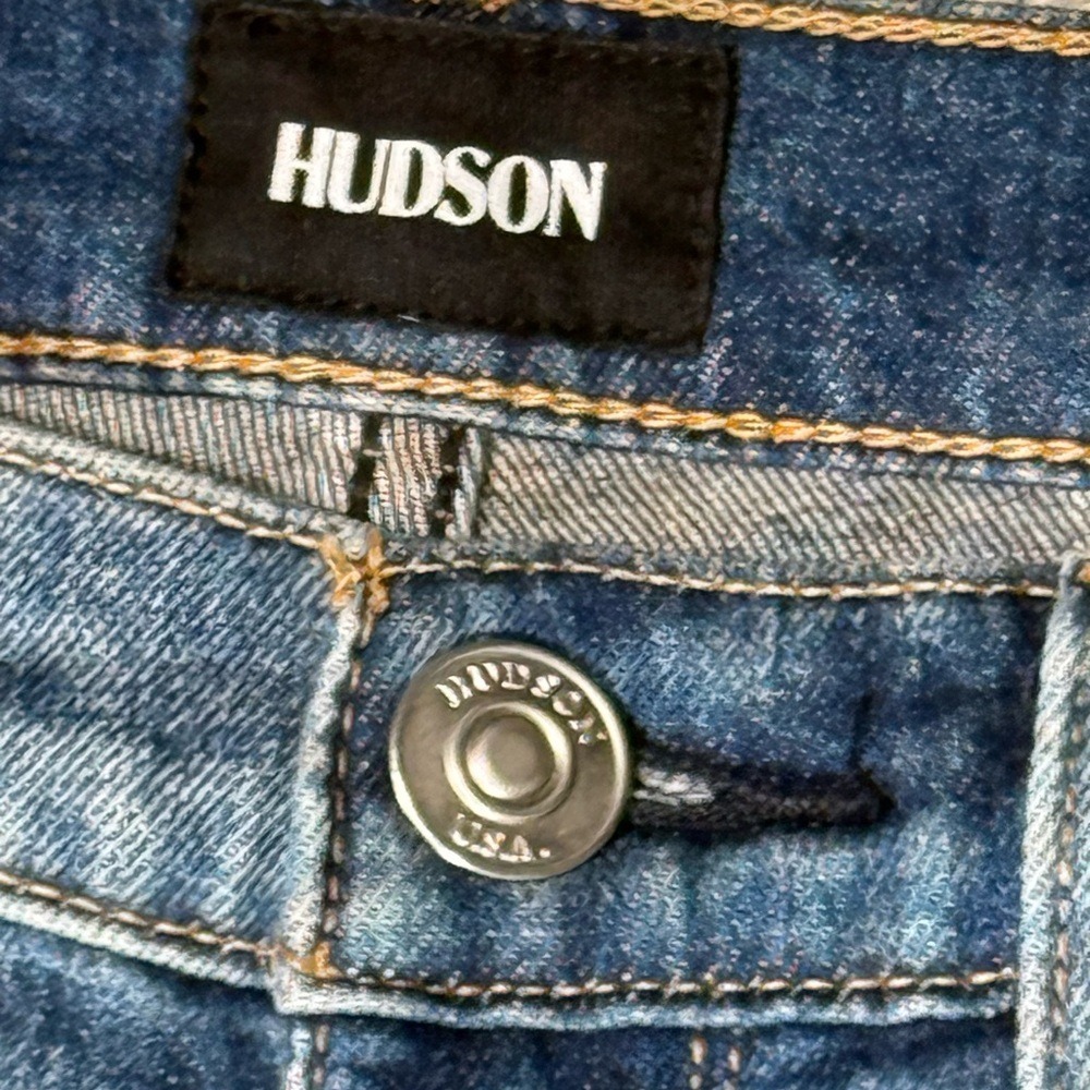 Hudson Zoeey High Rise Straight Crop Double Step Hem Jeans Blue 25 NWHC269DCX - Picture 4 of 8
